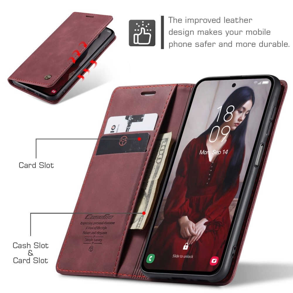 Funda delgada con solapa Samsung Galaxy A56 Rojo