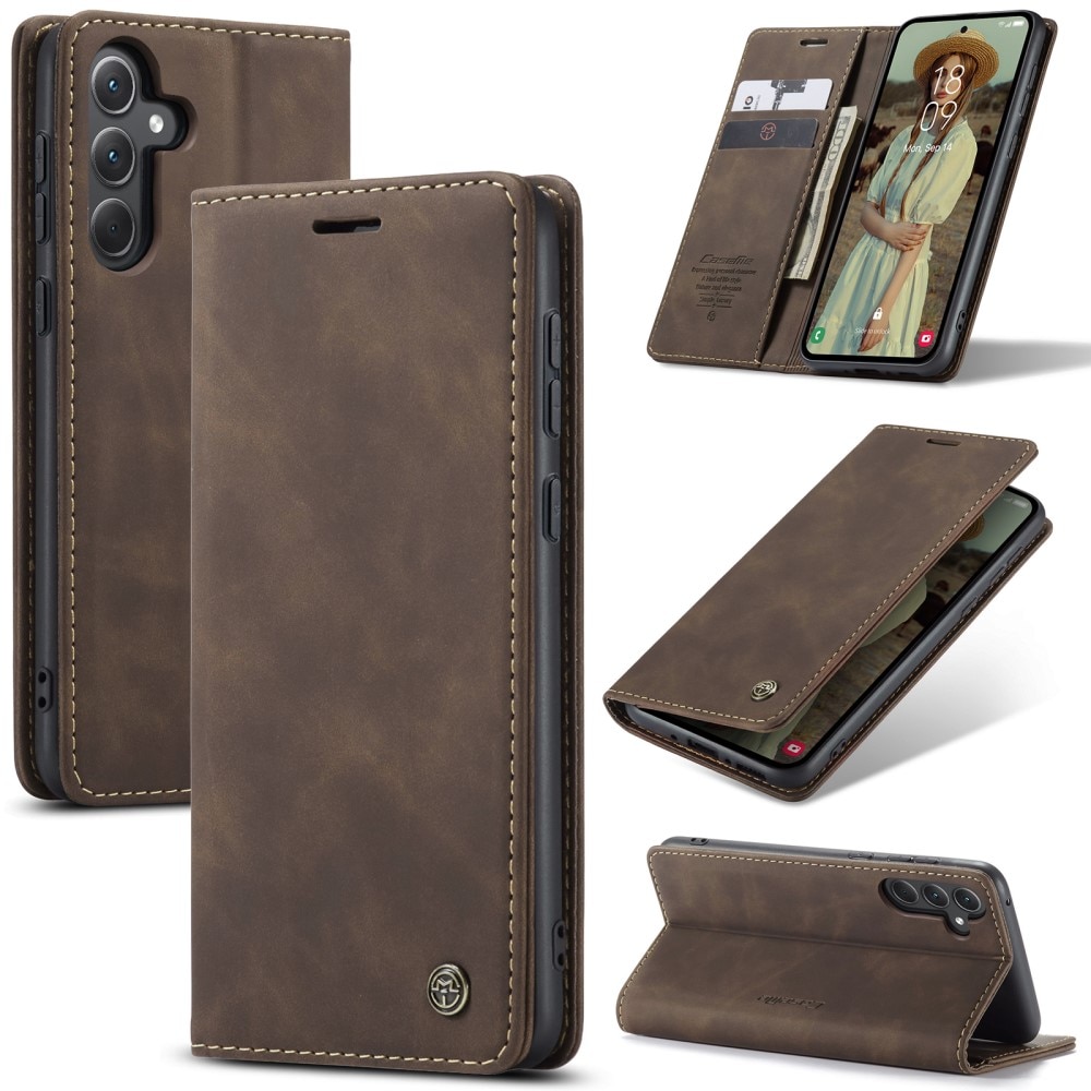 Funda delgada con solapa Samsung Galaxy A56 Marrón