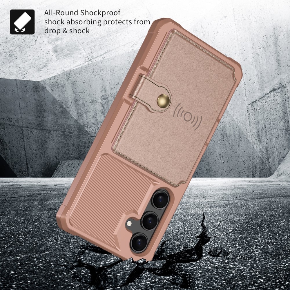 Funda con tarjetero Tough Multi-slot Samsung Galaxy S25 Rosa