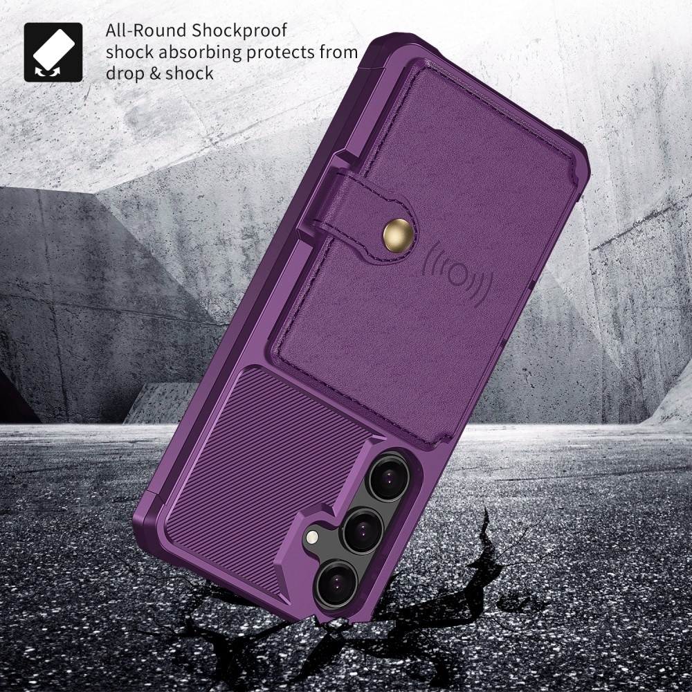 Funda con tarjetero Tough Multi-slot Samsung Galaxy S25 Púrpura