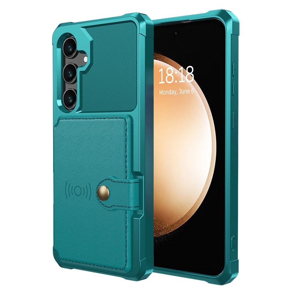 Funda con tarjetero Tough Multi-slot Samsung Galaxy S25 Plus Verde