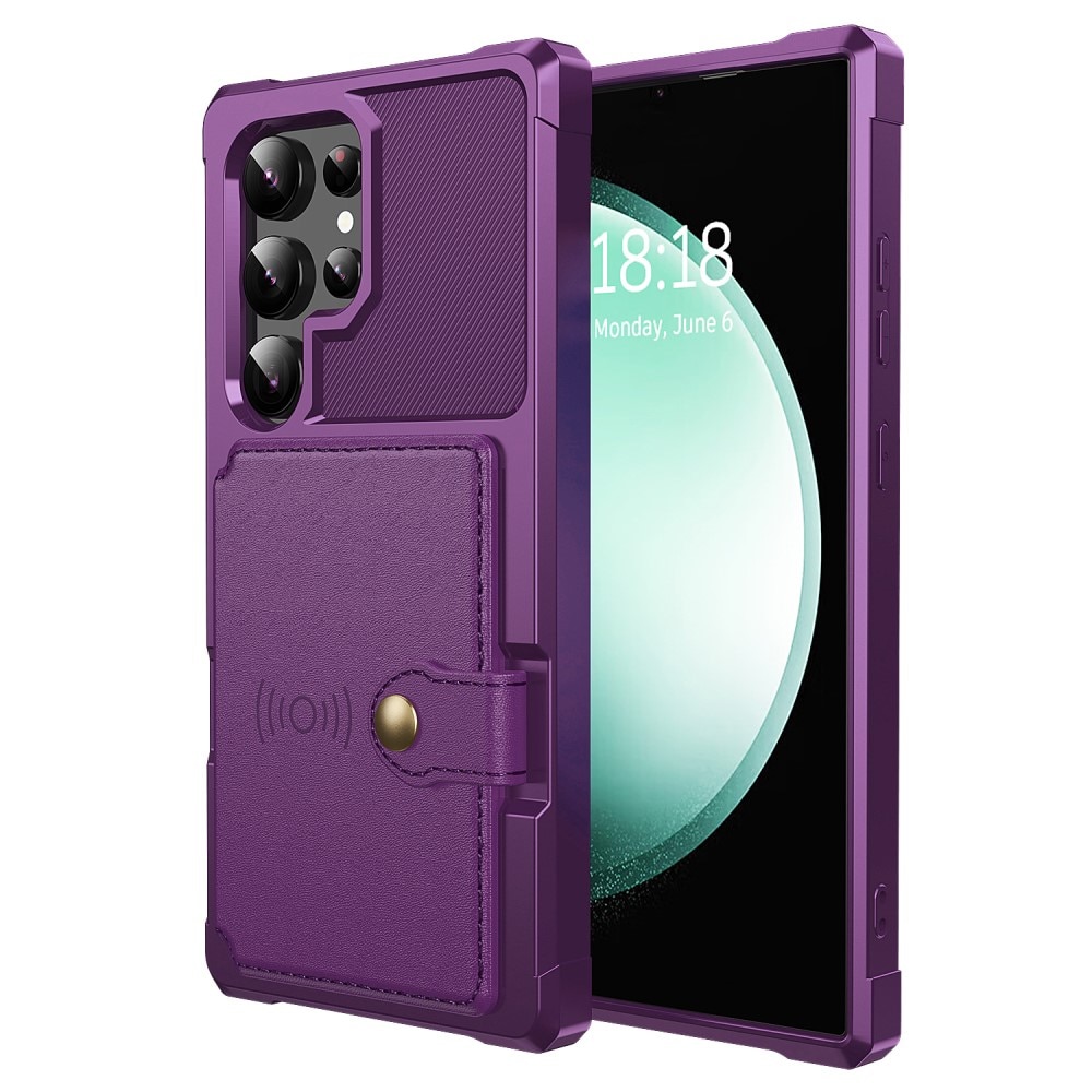 Funda con tarjetero Tough Multi-slot Samsung Galaxy S25 Ultra violeta