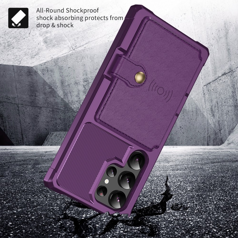 Funda con tarjetero Tough Multi-slot Samsung Galaxy S25 Ultra violeta