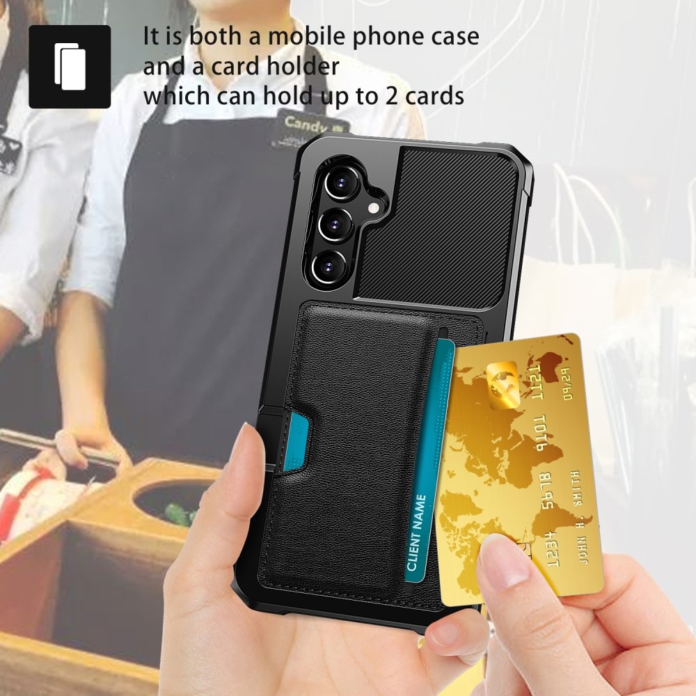 Funda Tough Card Case Galaxy S25 negro