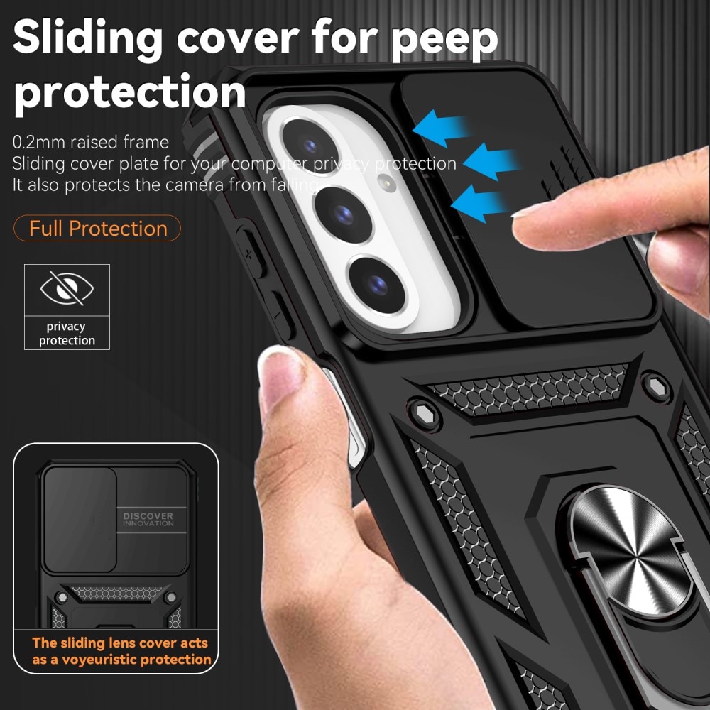 Funda híbrida Ring y Protector Cámara Samsung Galaxy A26 Negro