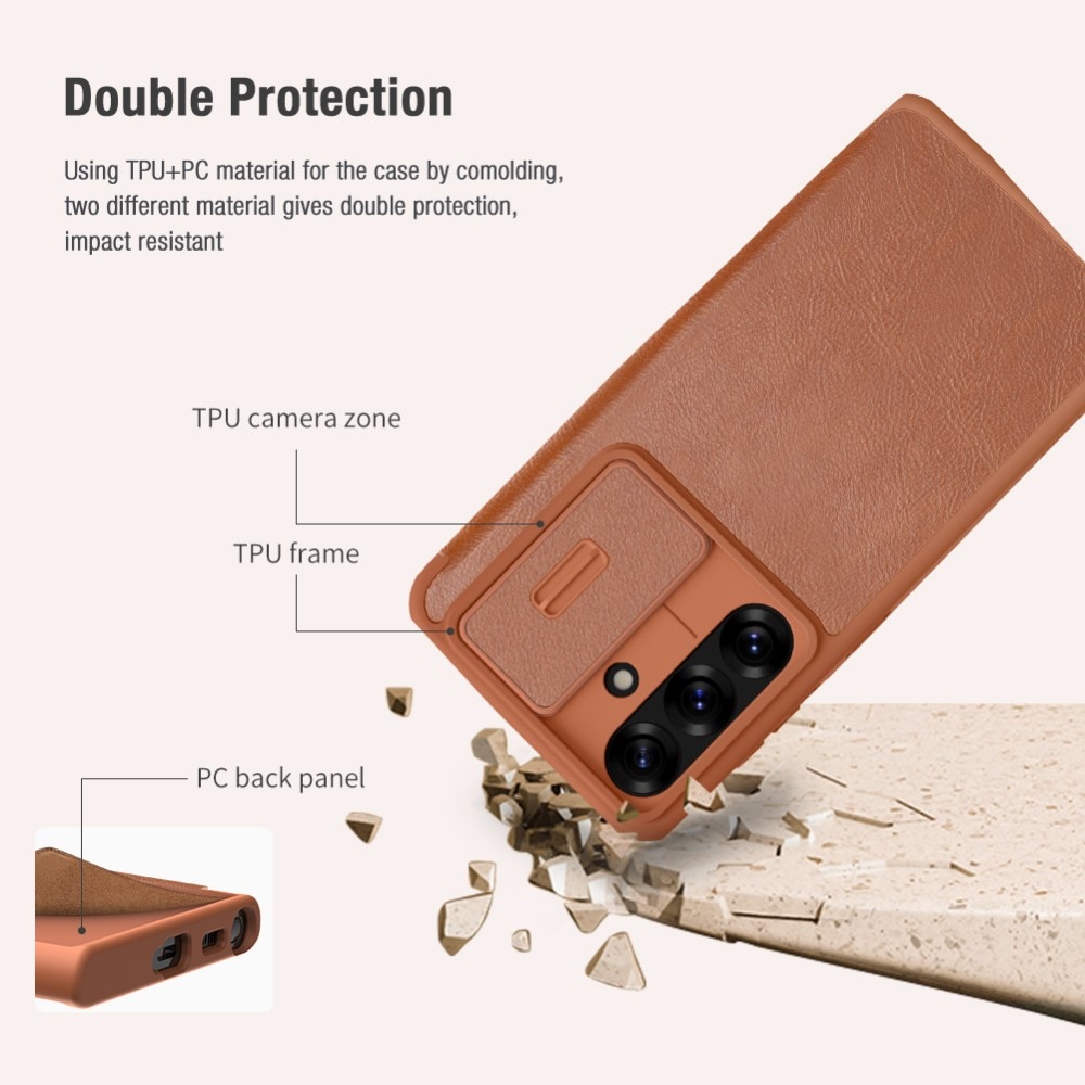 Funda Qin Pro CamShield Samsung Galaxy S25 Brown