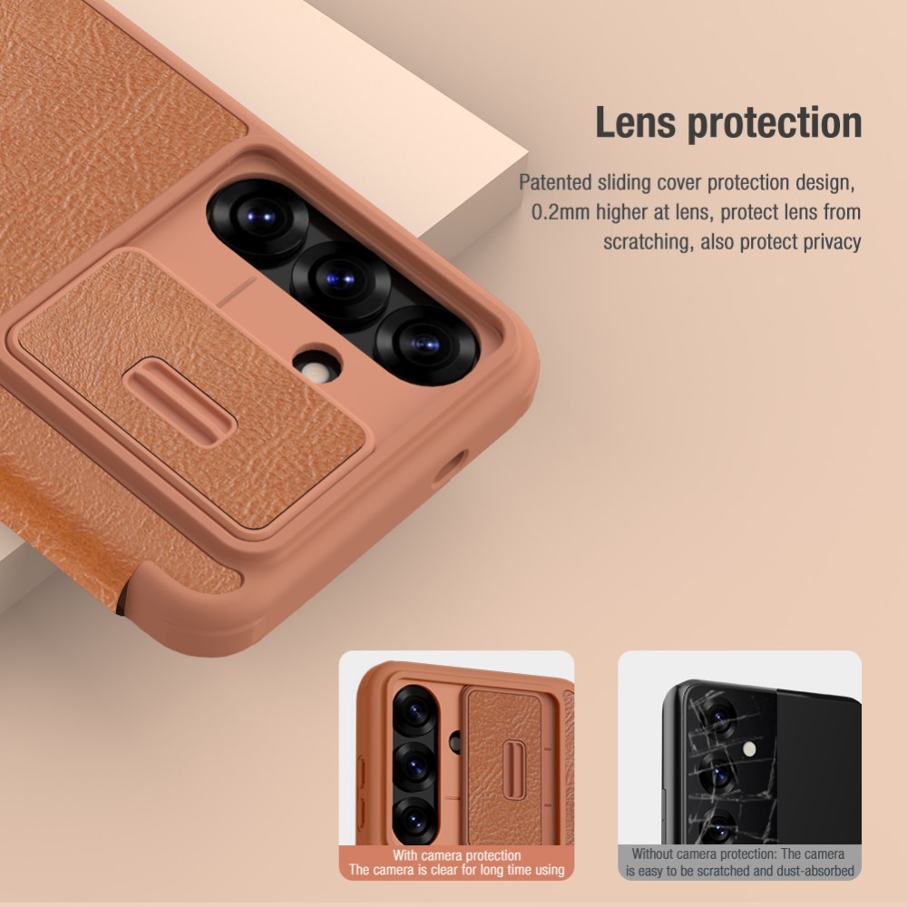 Funda Qin Pro CamShield Samsung Galaxy S25 Brown