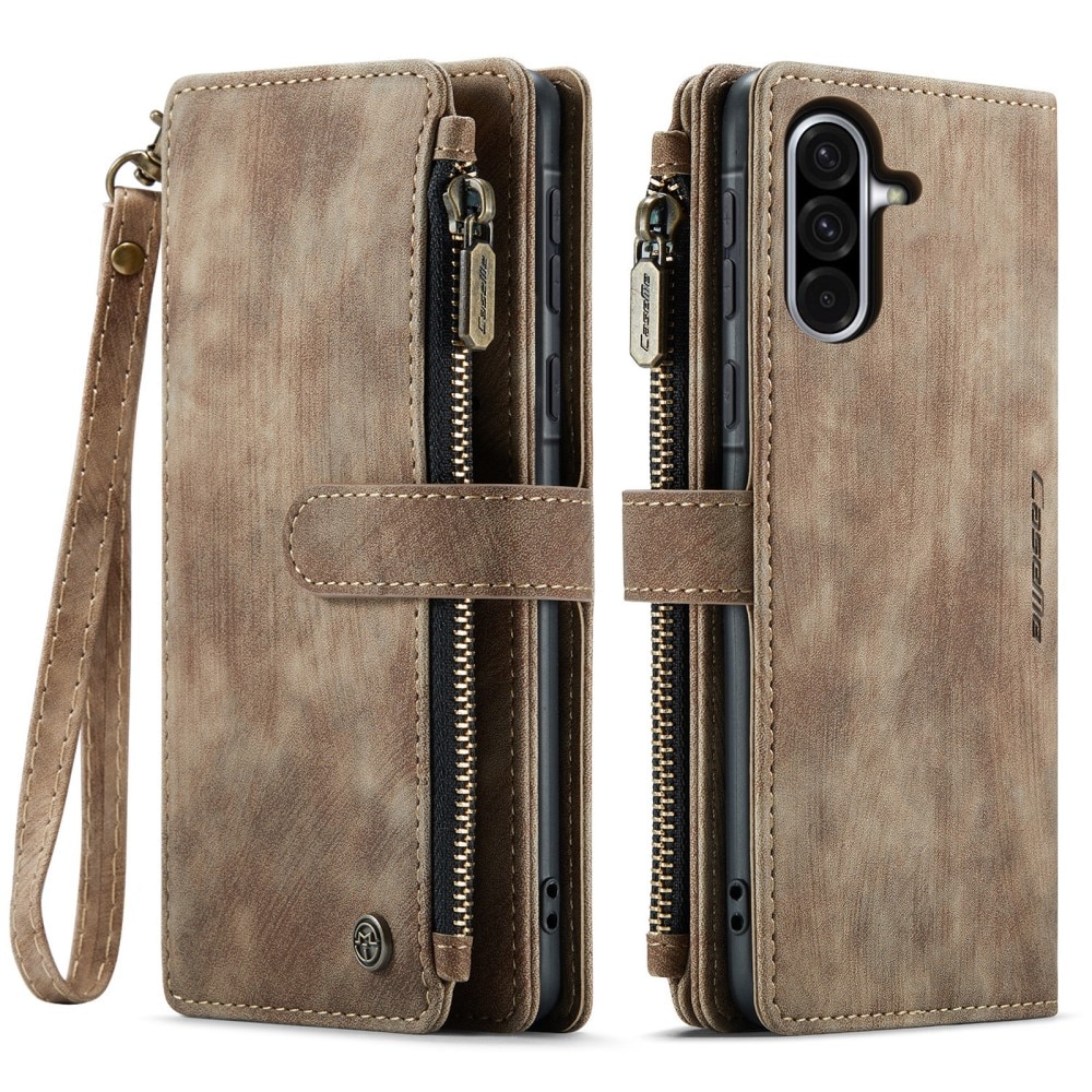 Cartera Zipper Samsung Galaxy A56 Marrón