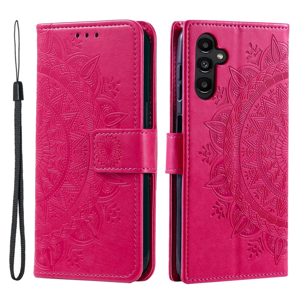 Funda de Cuero Mandala Samsung Galaxy A26 Cerise