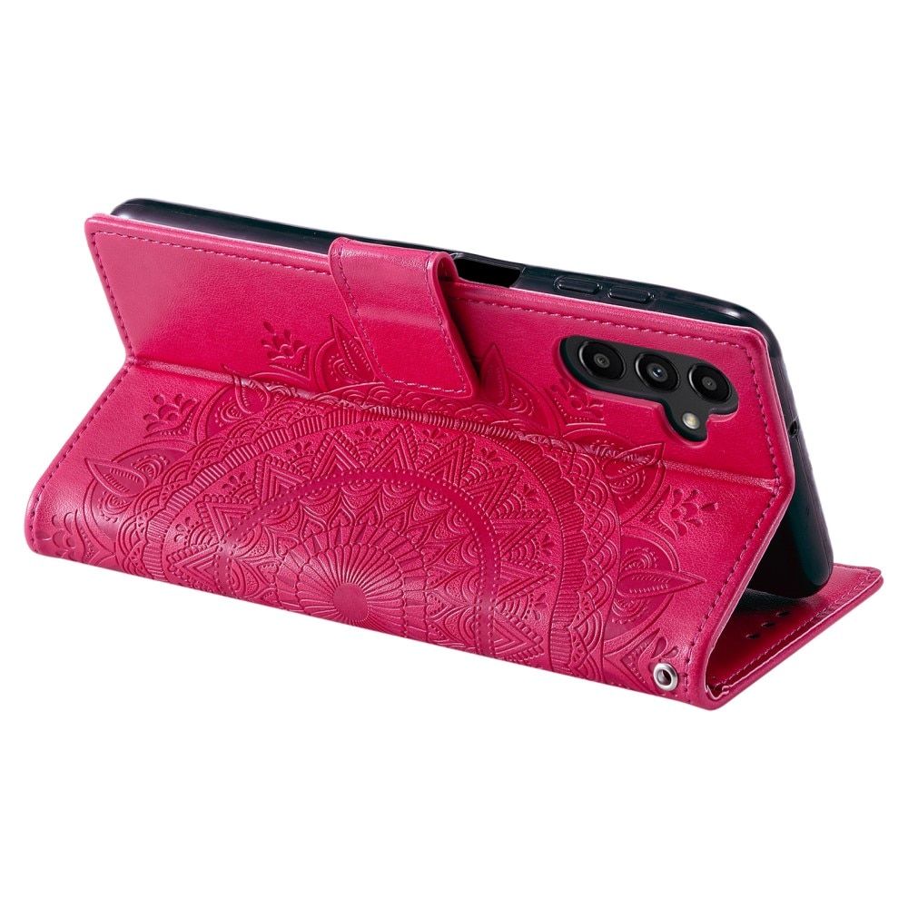 Funda de Cuero Mandala Samsung Galaxy A26 Cerise