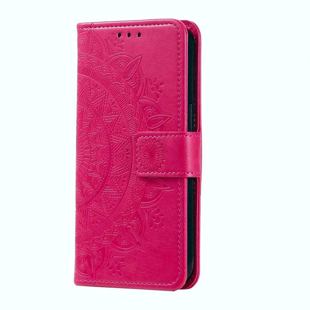 Funda de Cuero Mandala Samsung Galaxy A26 Cerise