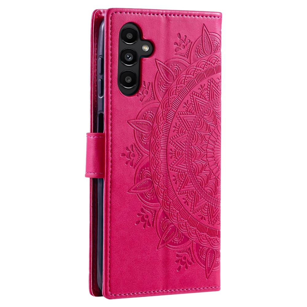 Funda de Cuero Mandala Samsung Galaxy A26 Cerise