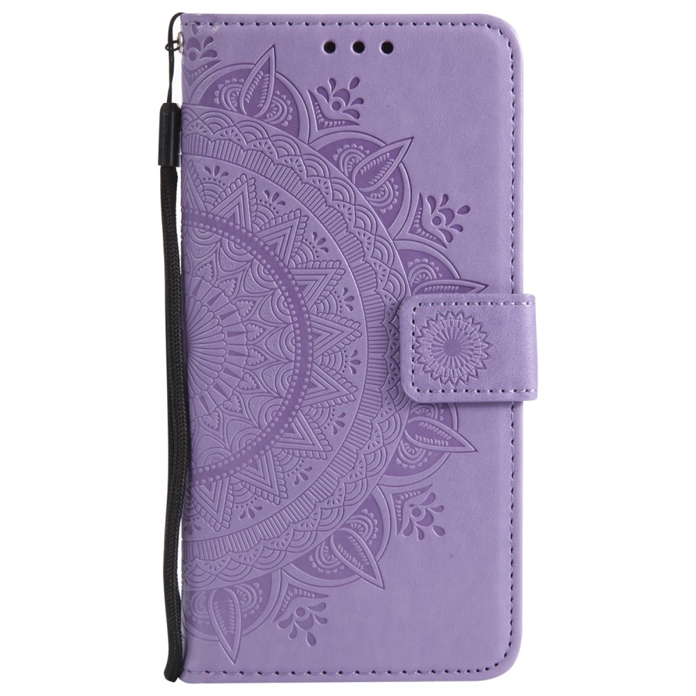 Funda de Cuero Mandala iPhone 16e violeta