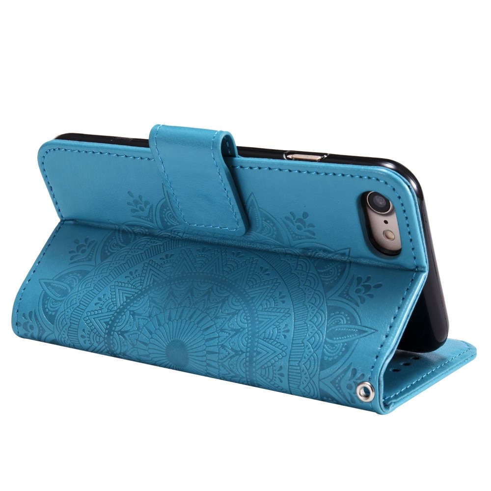 Funda de Cuero Mandala iPhone 16e Azul