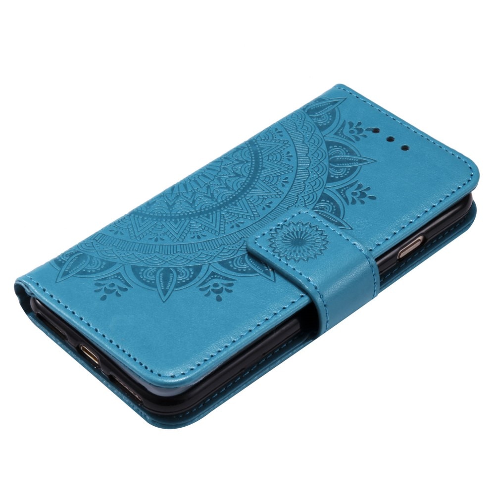 Funda de Cuero Mandala iPhone 16e Azul