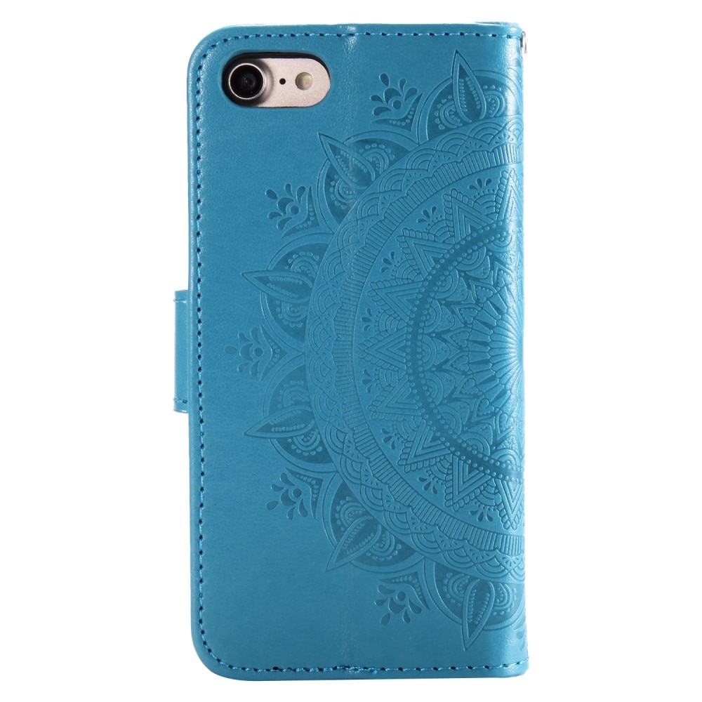 Funda de Cuero Mandala iPhone 16e Azul