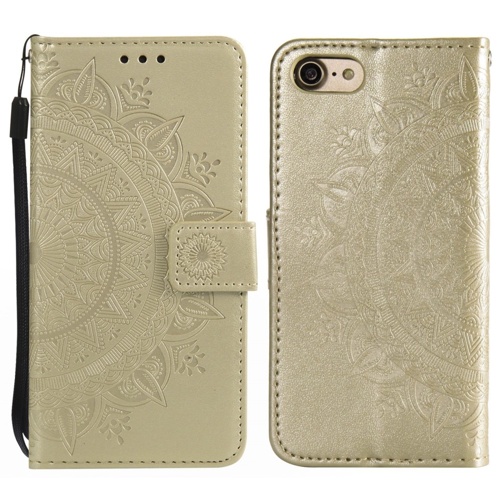 Funda de Cuero Mandala iPhone 16e Oro