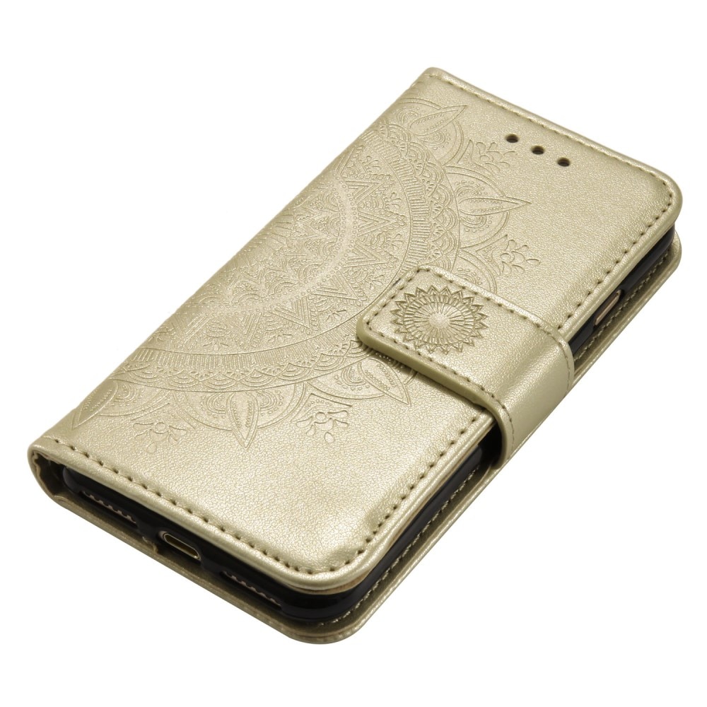 Funda de Cuero Mandala iPhone 16e Oro