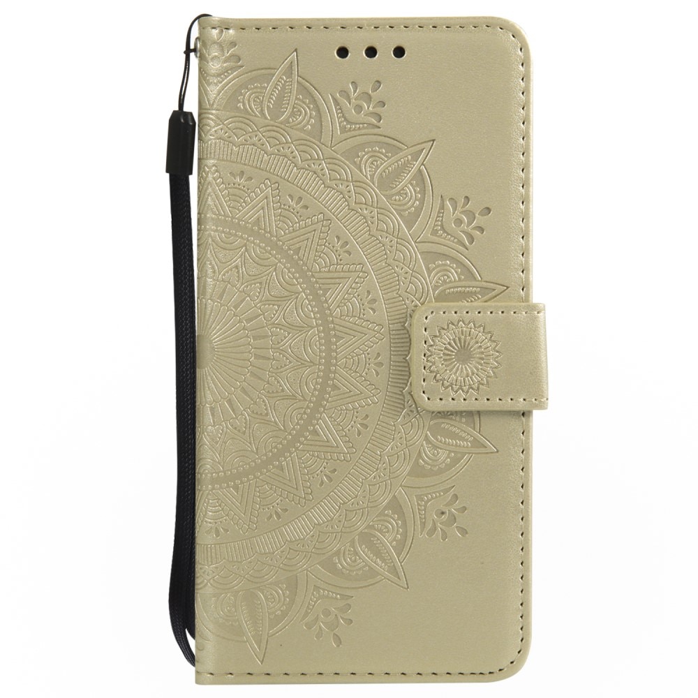 Funda de Cuero Mandala iPhone 16e Oro