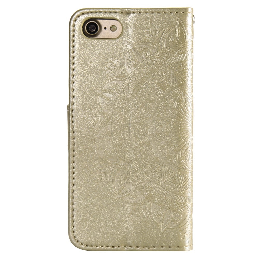 Funda de Cuero Mandala iPhone 16e Oro