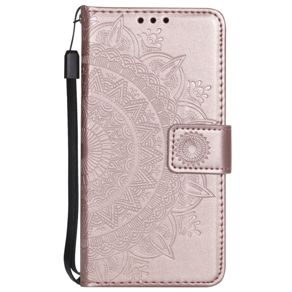 Funda de Cuero Mandala iPhone 16e Oro rosa