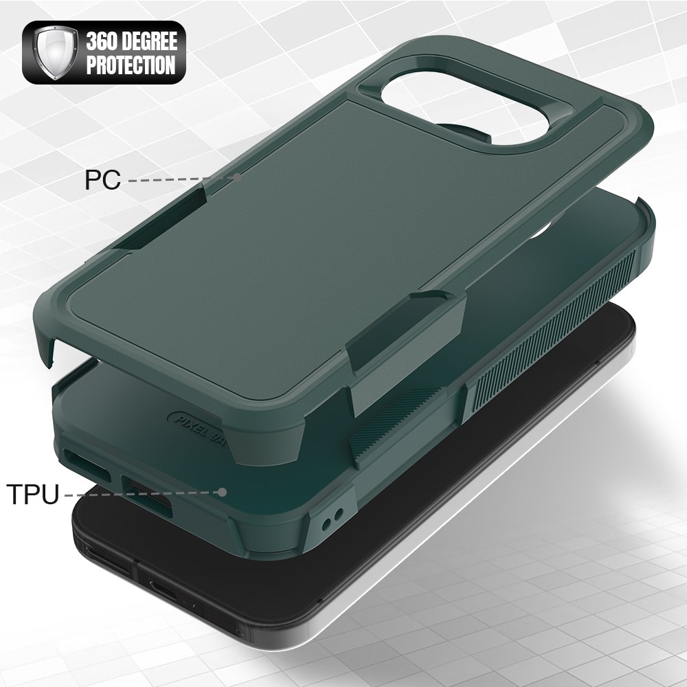 Funda híbrida Off-road Google Pixel 9a, Verde