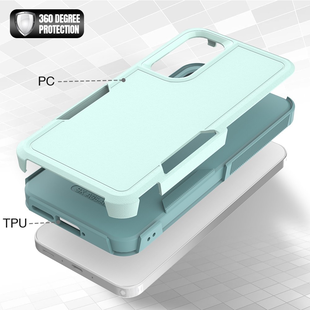 Funda híbrida Off-road Samsung Galaxy A56, verde menta