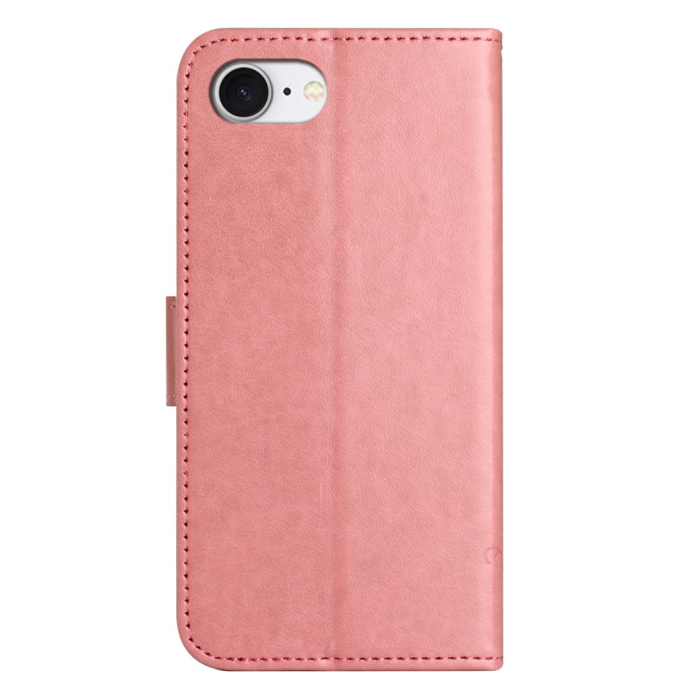 Funda de Cuero con Mariposas iPhone 16e, Rosa