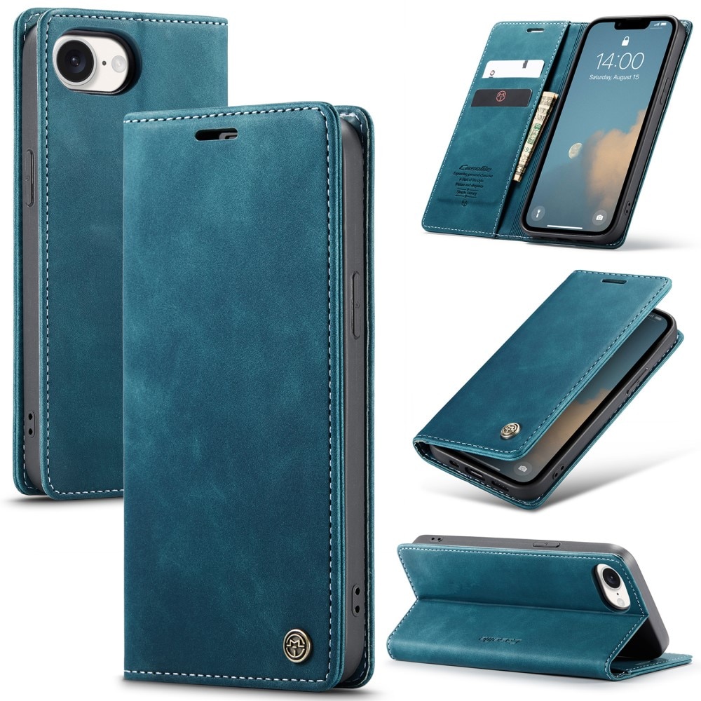 Funda delgada con solapa iPhone 16e Azul