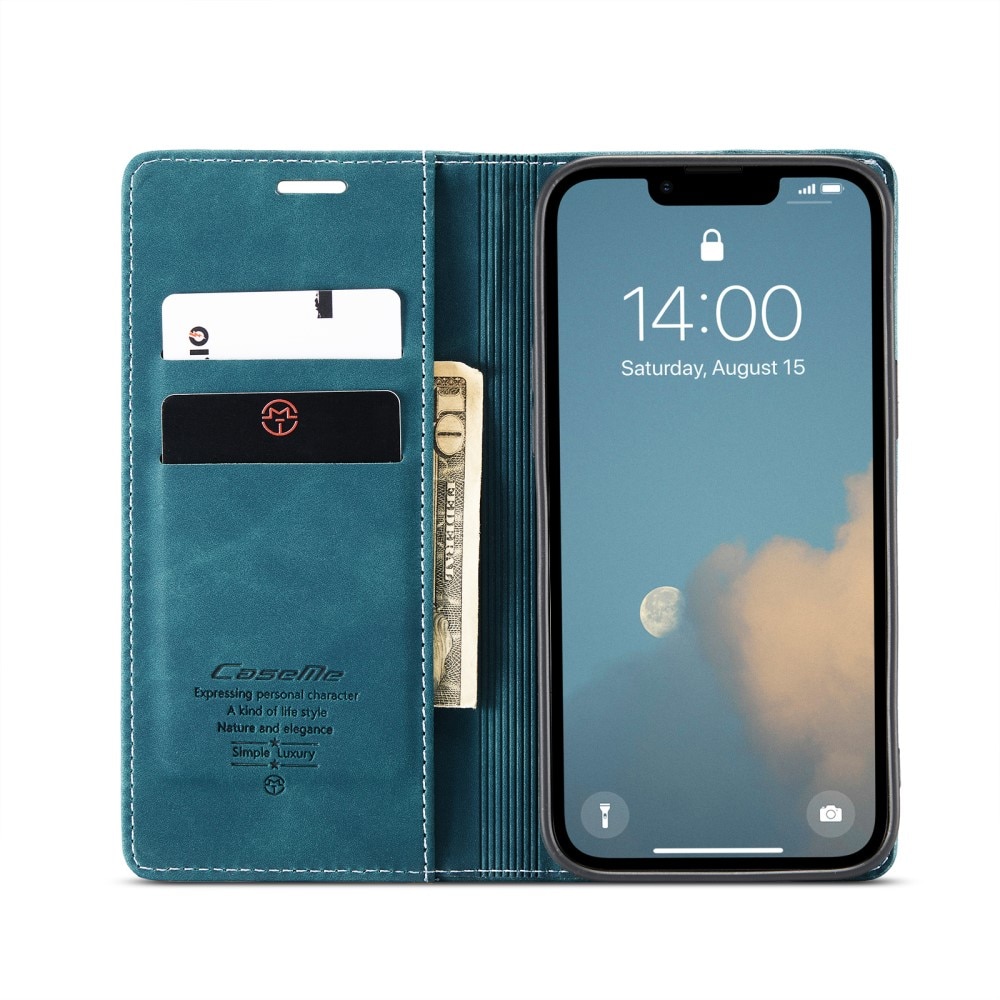 Funda delgada con solapa iPhone 16e Azul