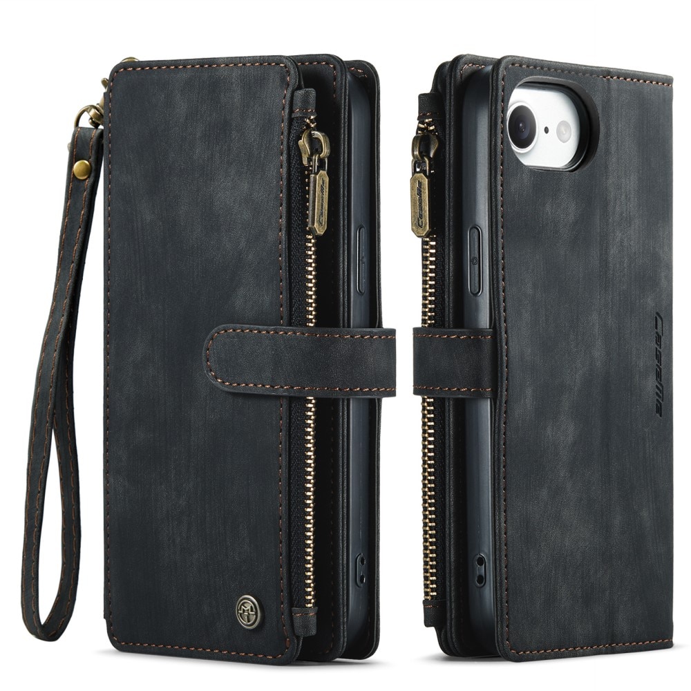 Cartera Zipper iPhone 16e Negro