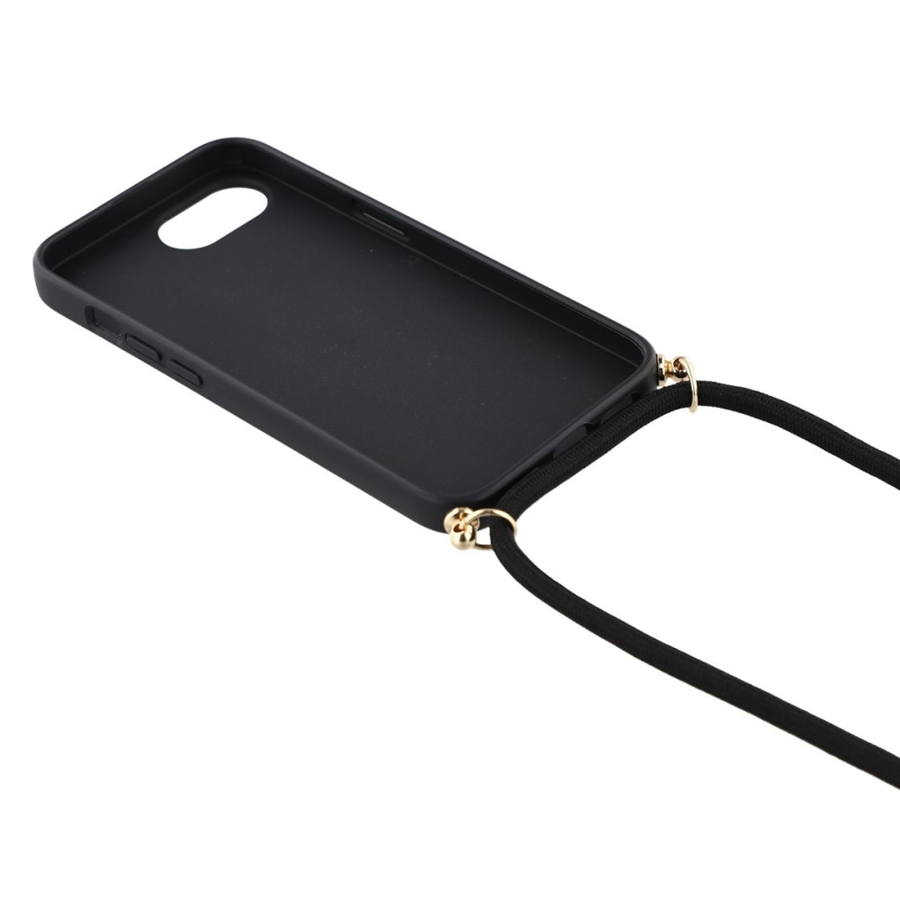 Funda con correa colgante iPhone 16e negro