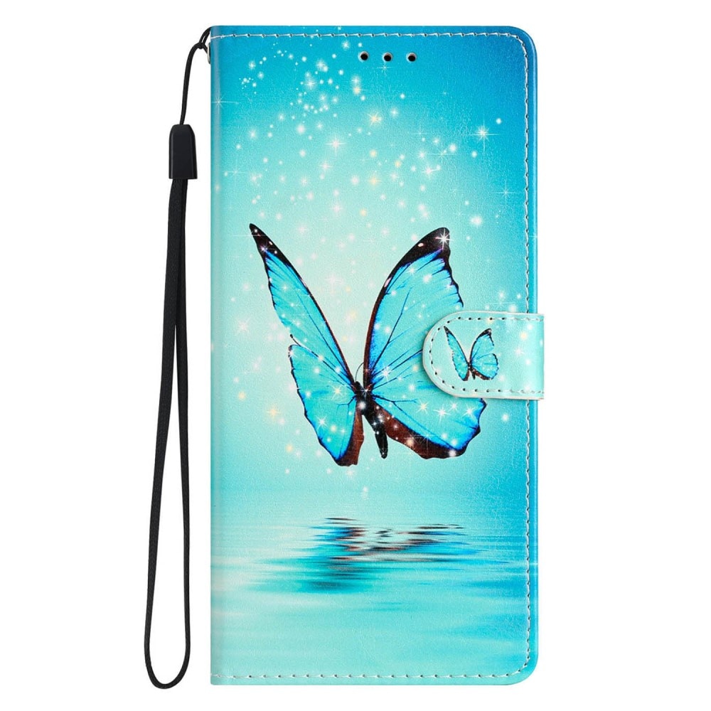 Funda cartera iPhone 16e mariposas azules