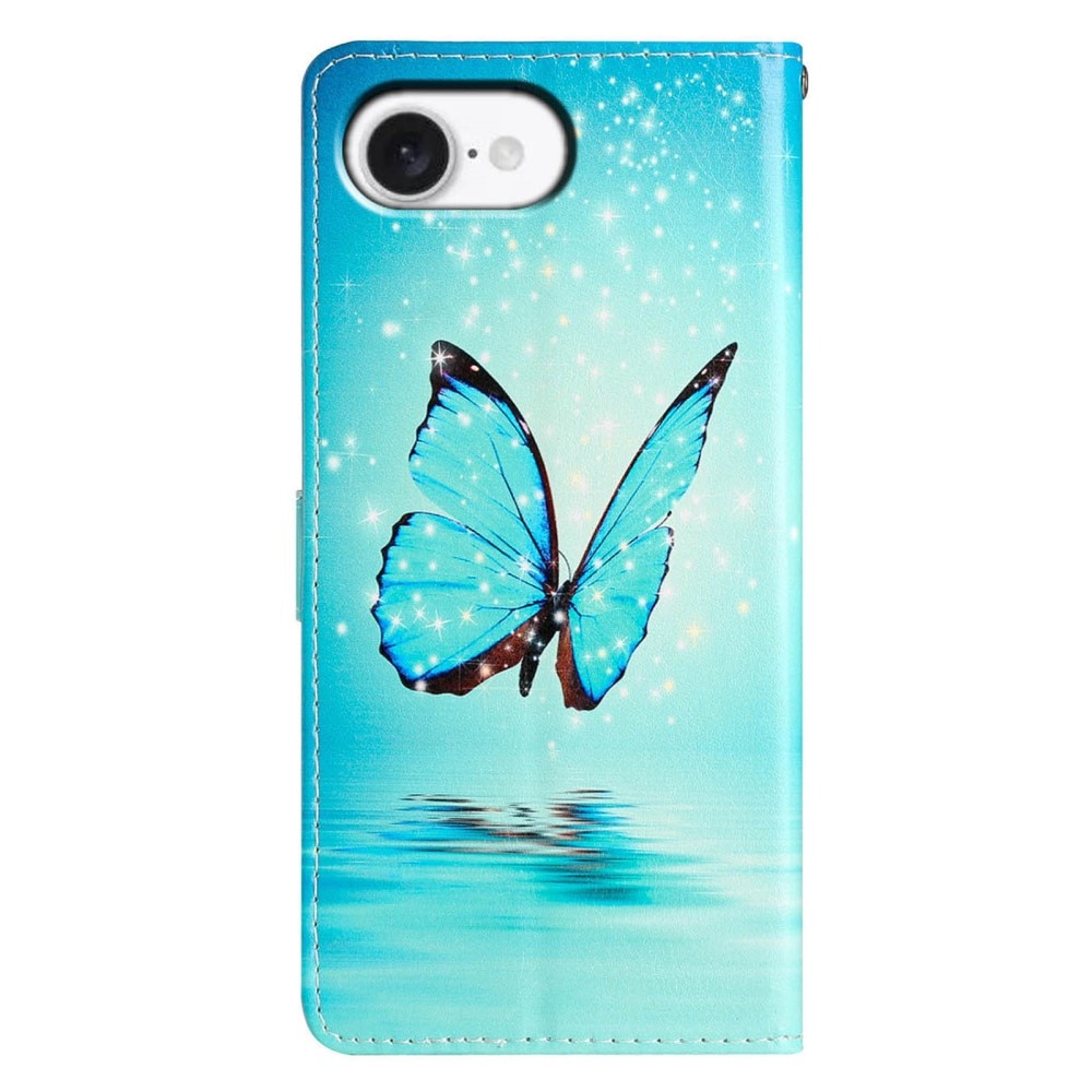 Funda cartera iPhone 16e mariposas azules