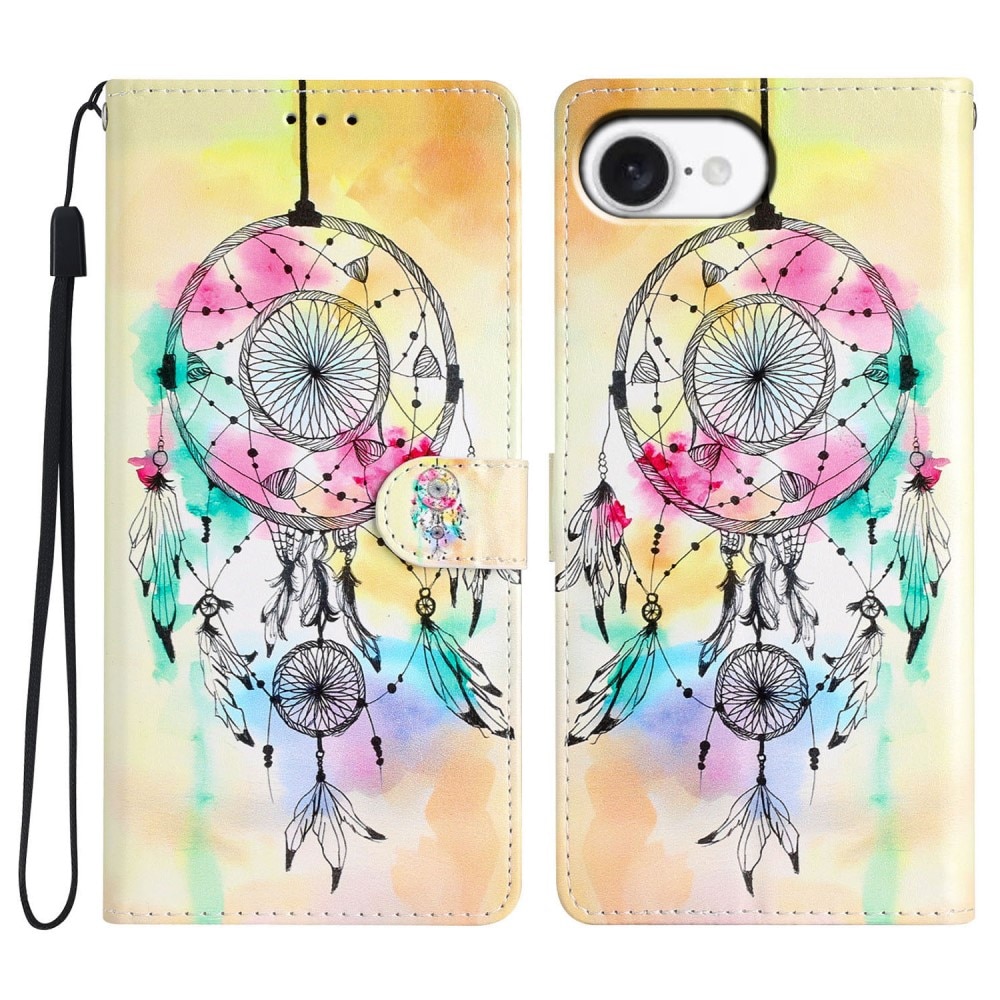 Funda cartera iPhone 16e atrapasueños