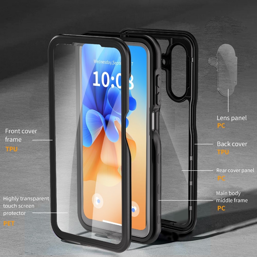 Funda Híbrida Impermeable Samsung Galaxy A26 transparente