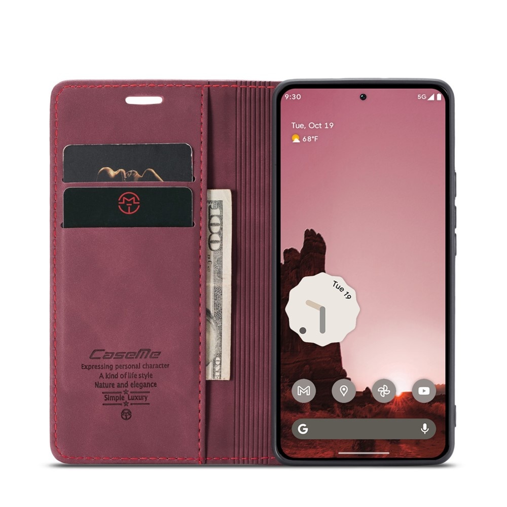 Funda delgada con solapa Google Pixel 9a Rojo