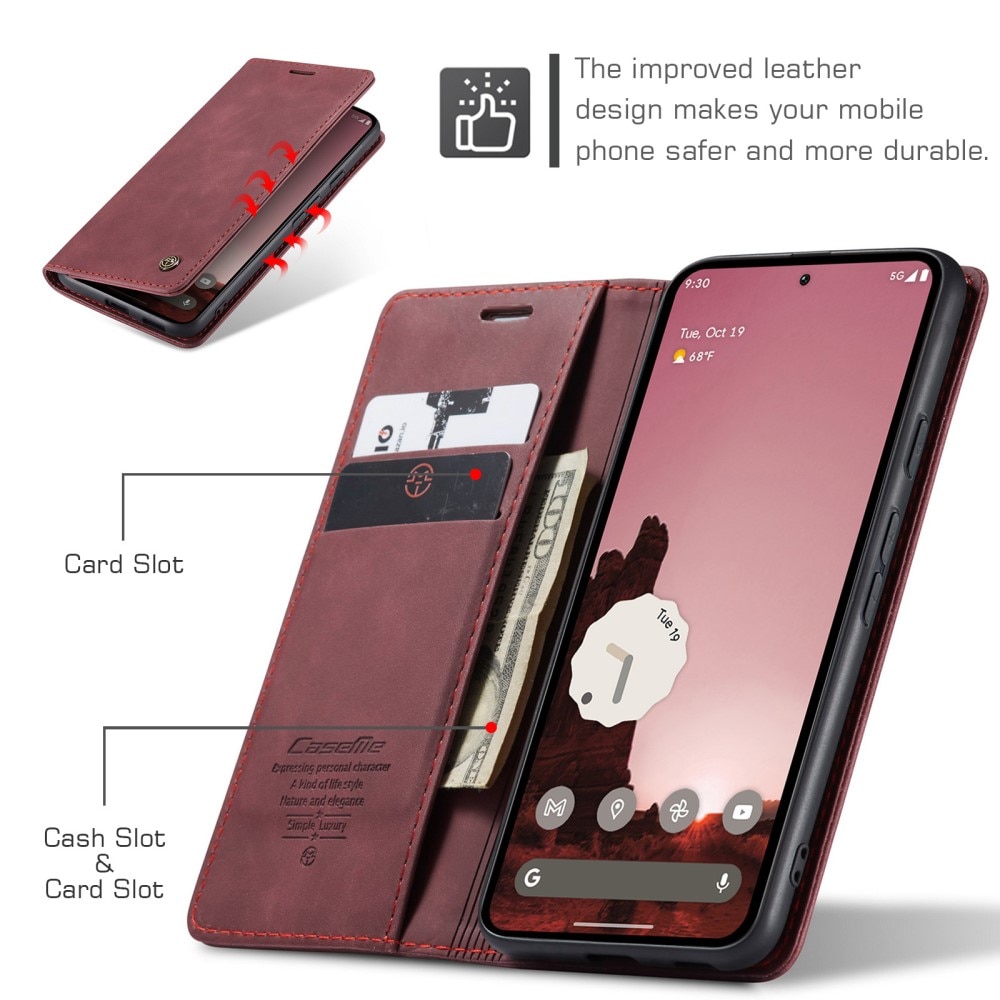 Funda delgada con solapa Google Pixel 9a Rojo