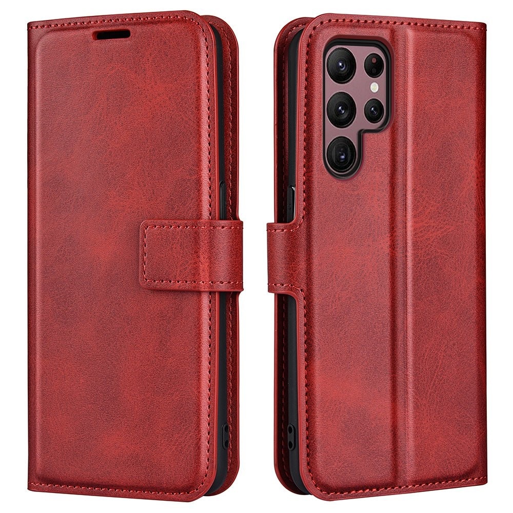 Cartera Leather Wallet Samsung Galaxy S23 Ultra Red