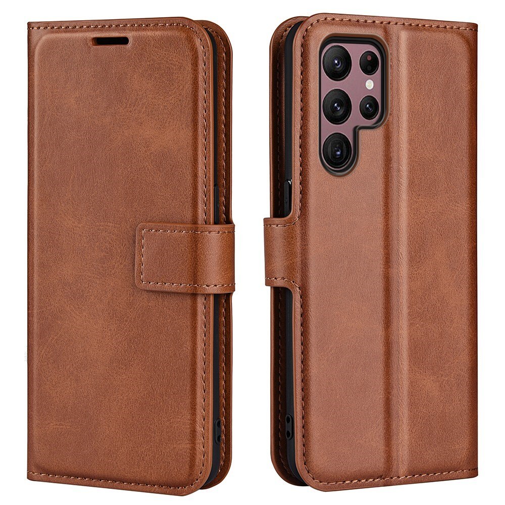 Cartera Leather Wallet Samsung Galaxy S23 Ultra Brown