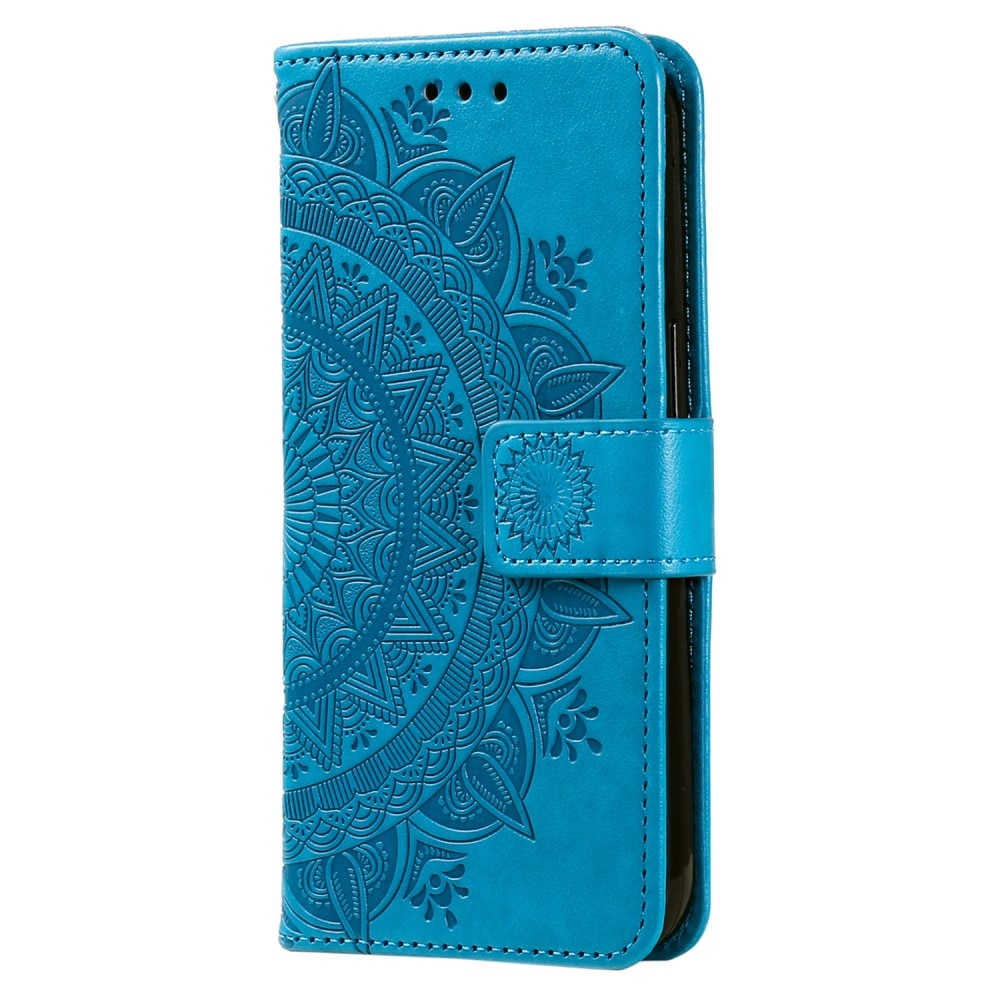 Funda de Cuero Mandala Google Pixel 8 azul