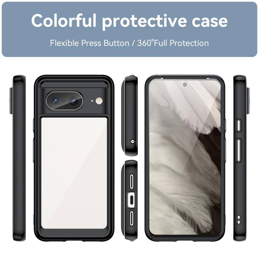 Funda híbrida Crystal Hybrid para Google Pixel 8, negro