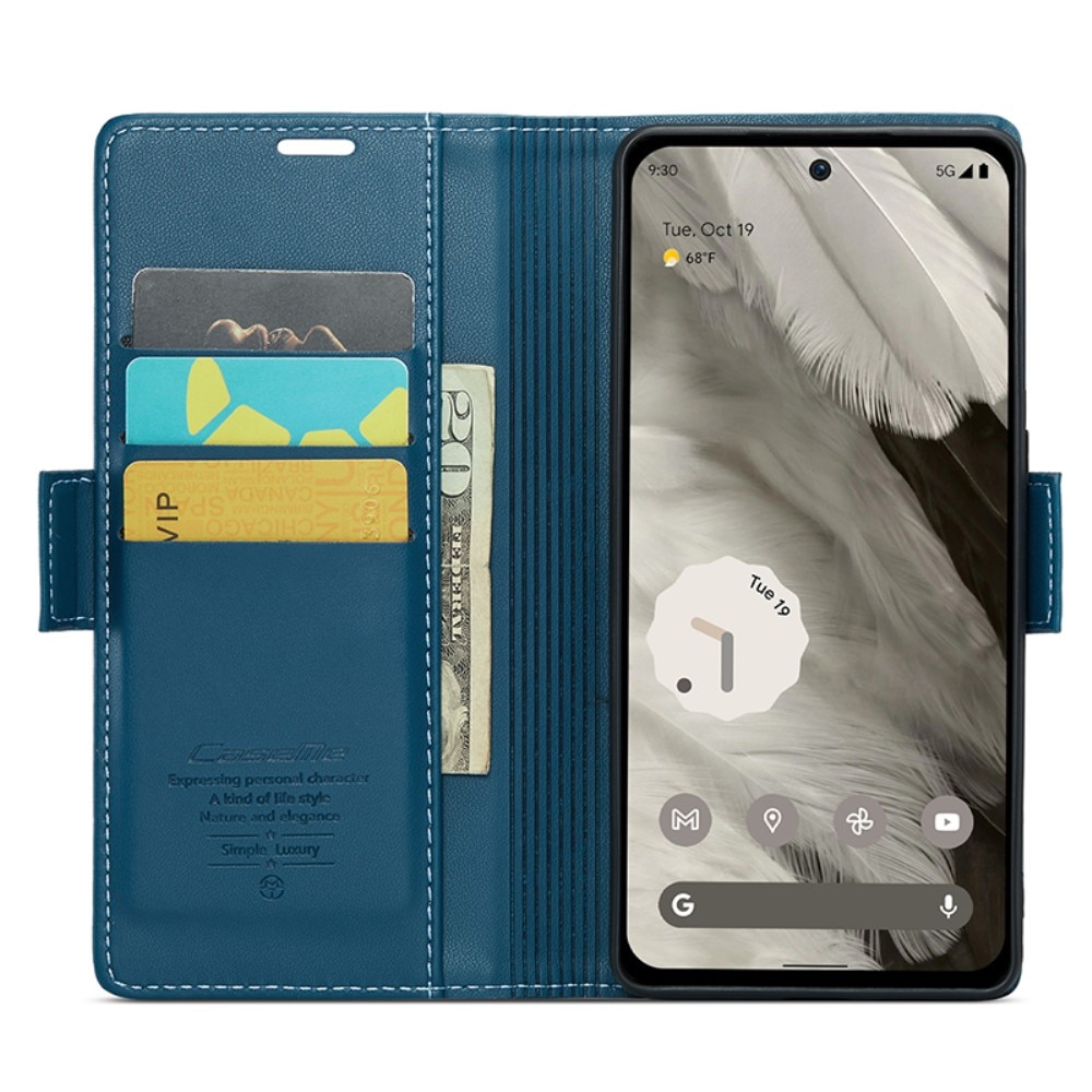 Funda delgada con solapa anti-RFID Google Pixel 8 Azul