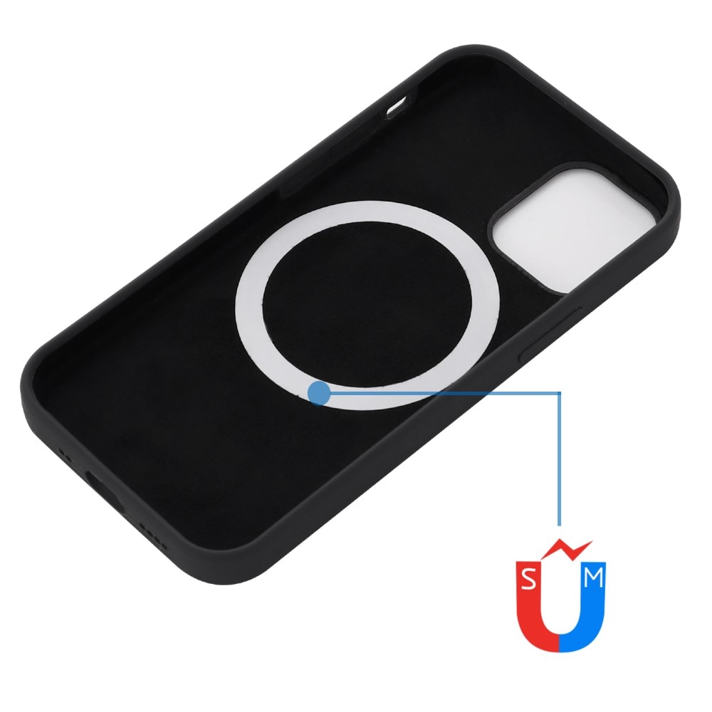 Funda de silicona MagSafe iPhone 15, negro