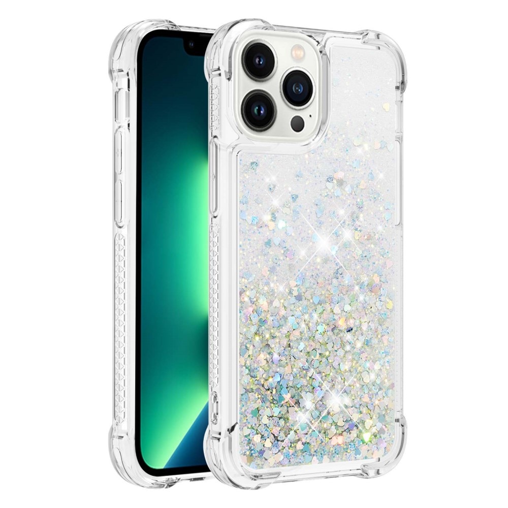 Funda Glitter Powder TPU iPhone 15 Pro plata