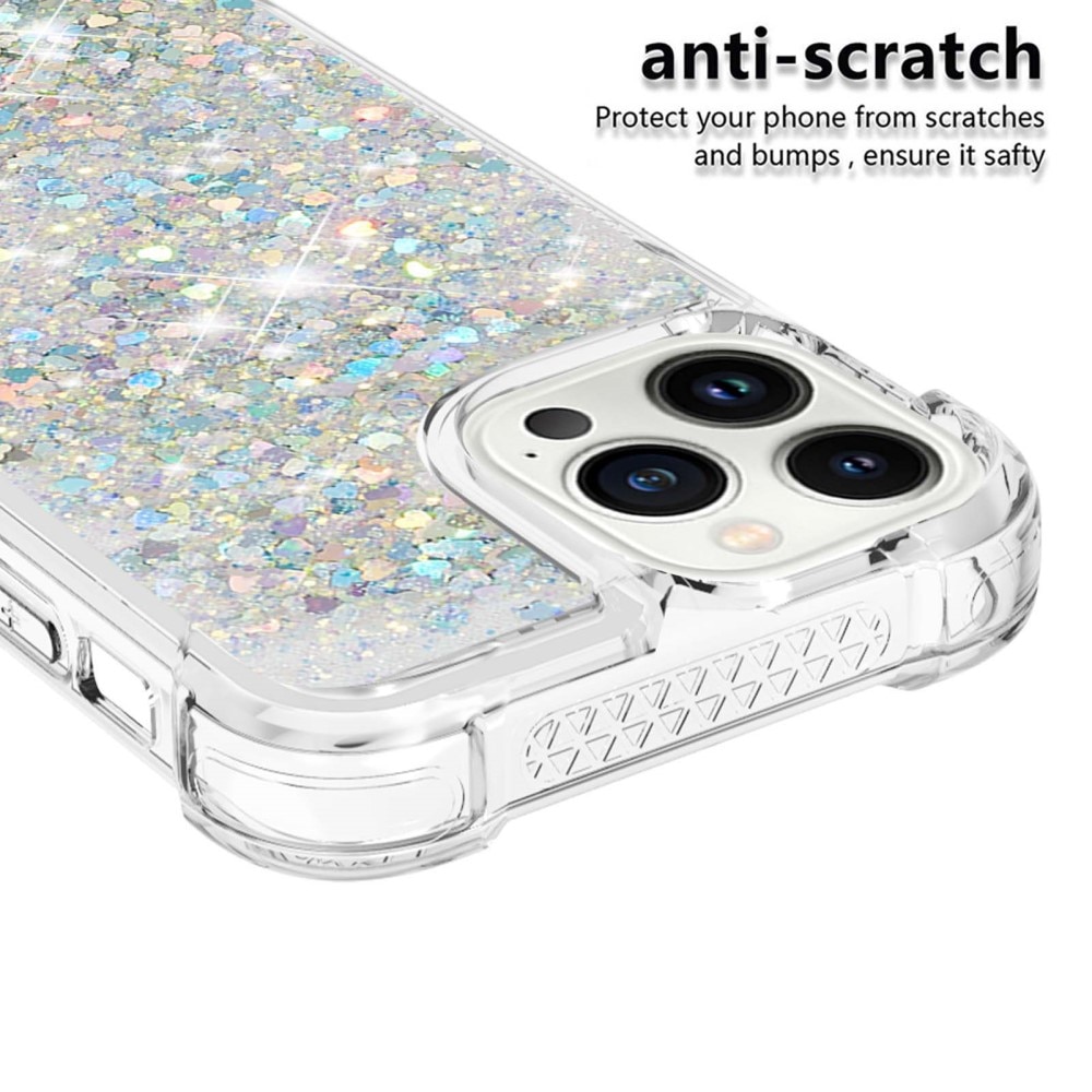 Funda Glitter Powder TPU iPhone 15 Pro plata