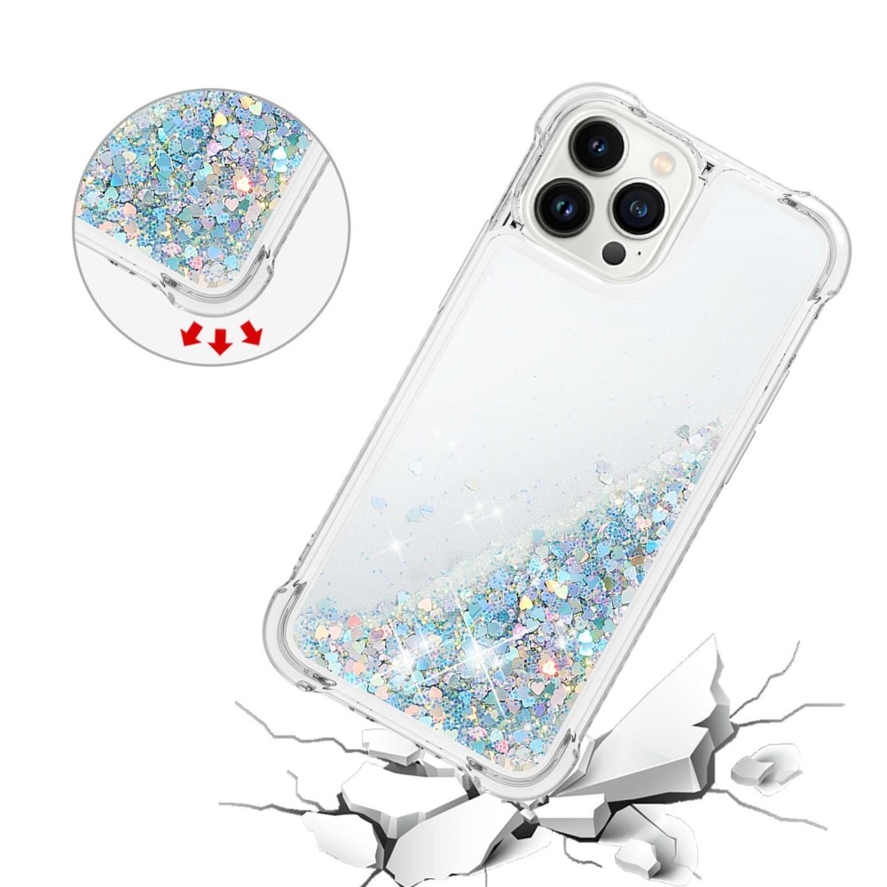 Funda Glitter Powder TPU iPhone 15 Pro plata