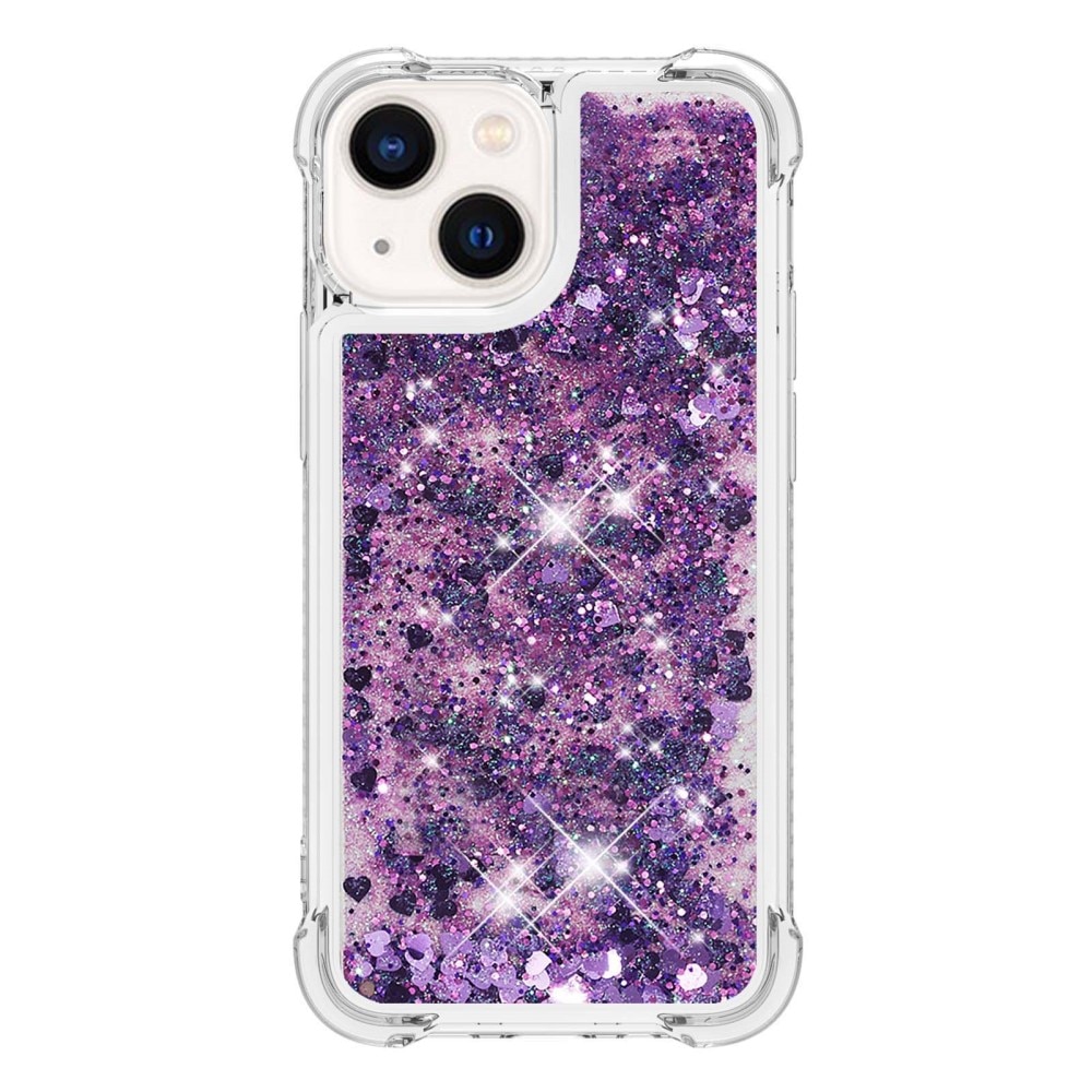 Funda Glitter Powder TPU iPhone 15 violeta