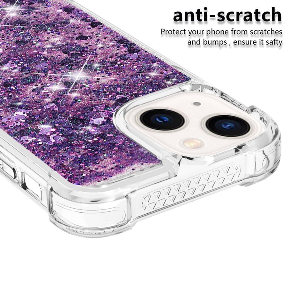 Funda Glitter Powder TPU iPhone 15 violeta