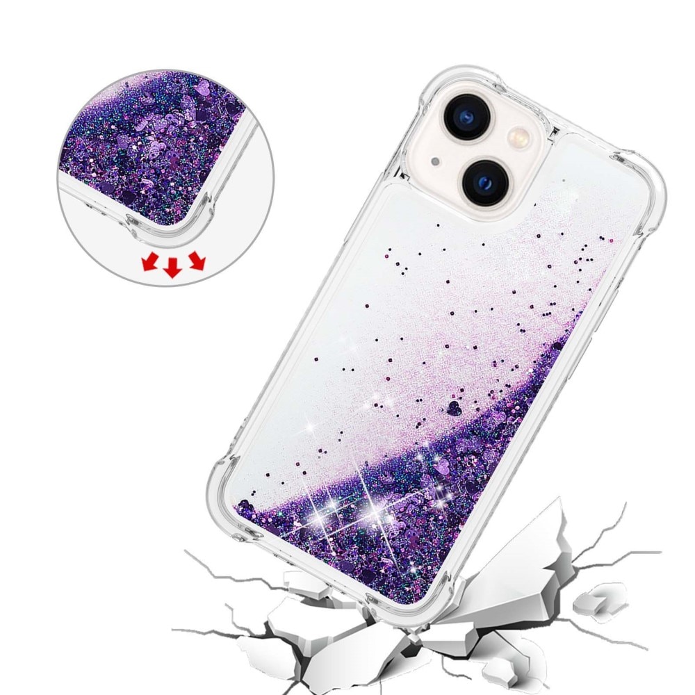 Funda Glitter Powder TPU iPhone 15 violeta